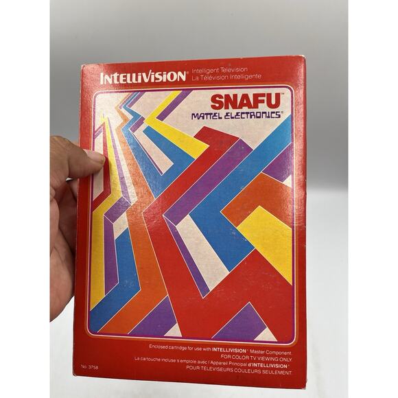 SNAFU Intellivision Inc. Video Game. Complete In Box with manual & Overlay - Picture 10 of 11